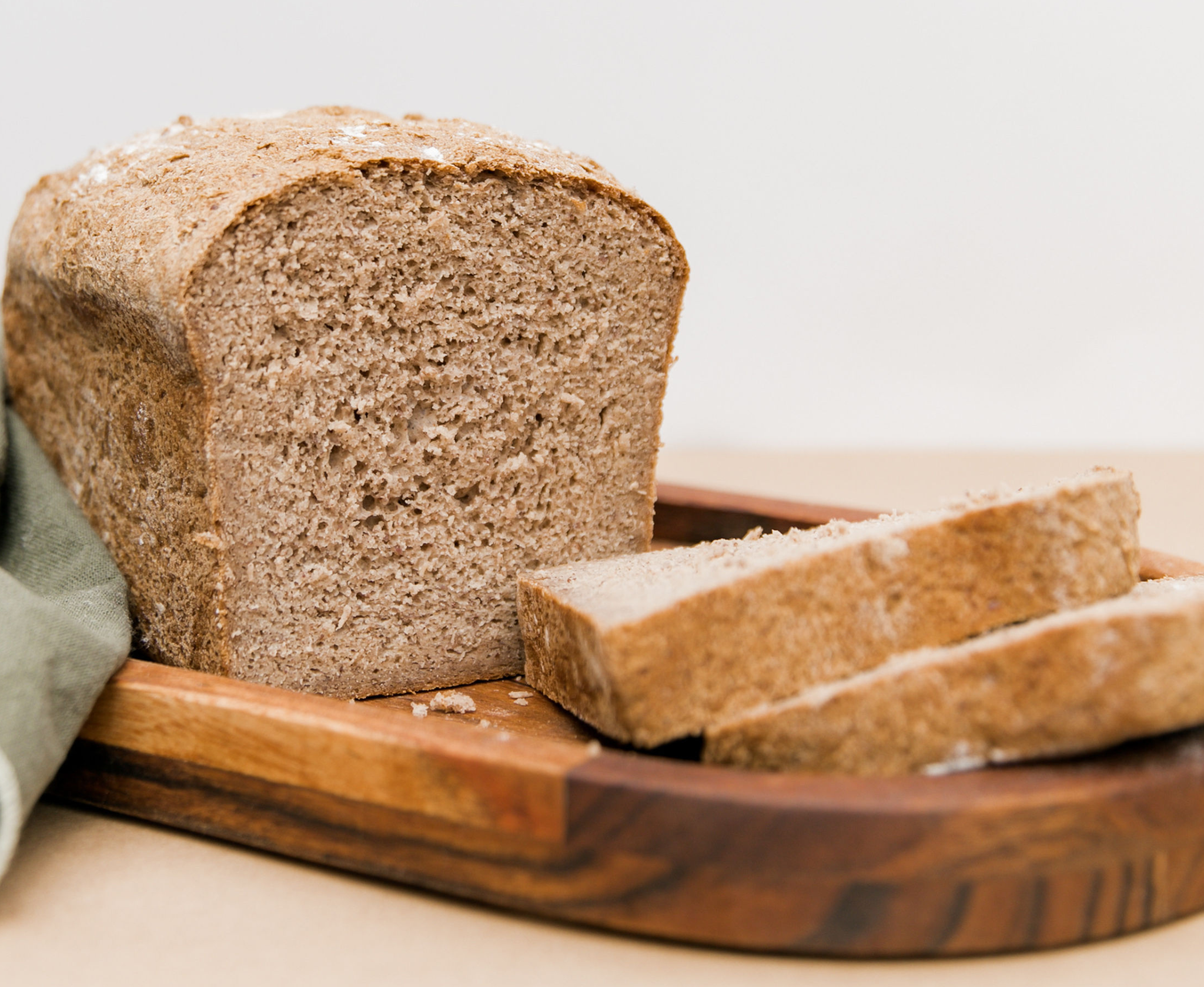 Gluten free bread sliced to perfection